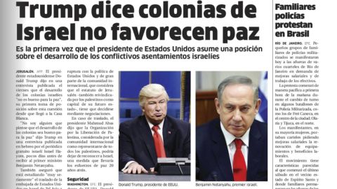 The Dominican Republic's El Nacional confused actor Alec Baldwin with his spoof target, President Donald Trump.