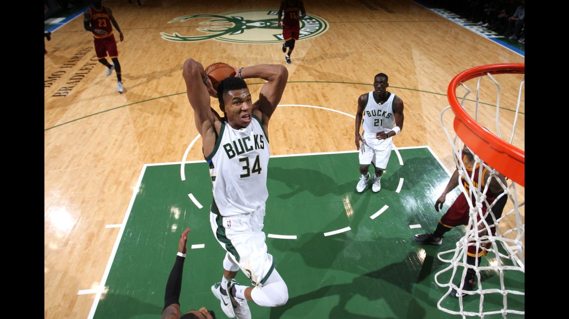 Milwaukee Bucks point guard Giannis Antetokounmpo.