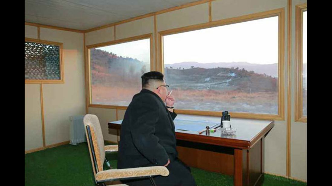 Kim was present at the site and personally gave the order for the launch, state media reported.