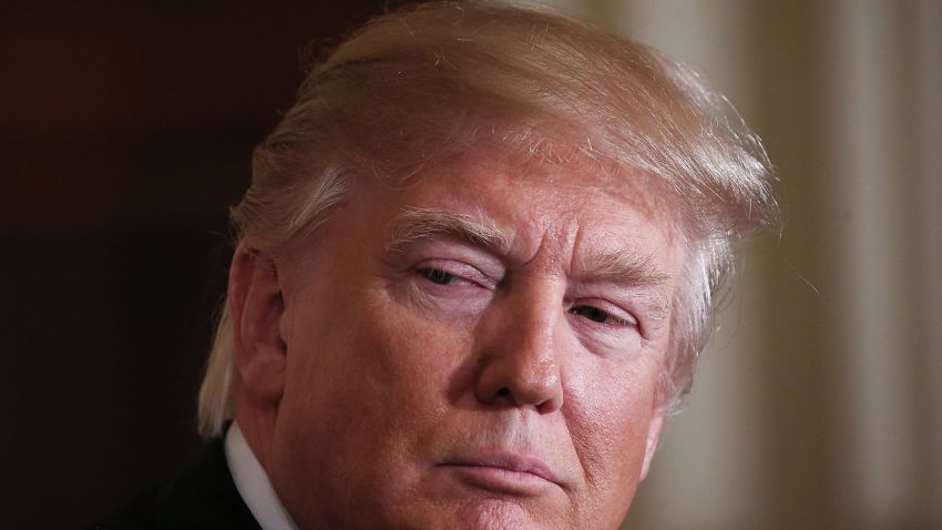 WASHINGTON, DC - FEBRUARY 10:  President Donald Trump listens during a joint press conference with Japanese Prime Minister Shinzo Abe at the White House on February 10, 2017 in Washington, DC. The two answered questions from American and Japanese press.  (Photo by Mario Tama/Getty Images)