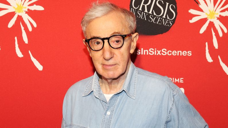Director Woody Allen is about 65 years older than his youngest daughter, Manzie, whom he adopted with wife Soon-Yi Previn, who is the adopted daughter of Allen's former partner, Mia Farrow.