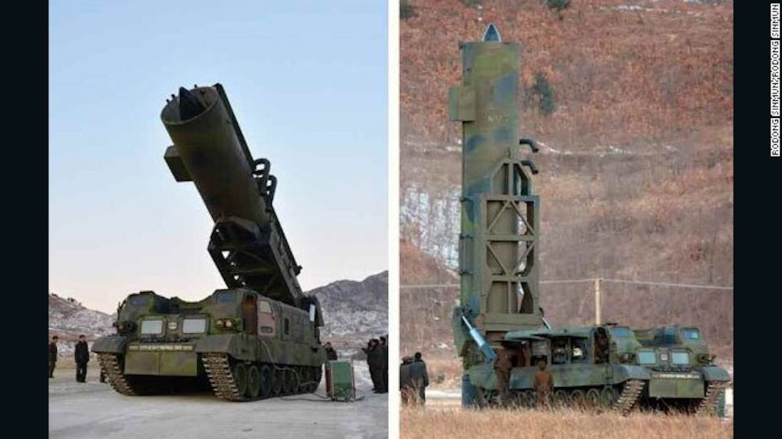 The missile launching system used to fire the Pukguksong-2.