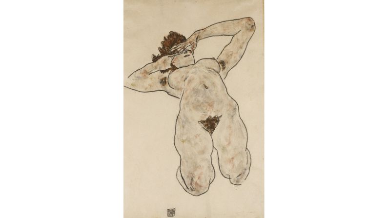 "Akt (Nude)" (1917) by Egon Schiele 