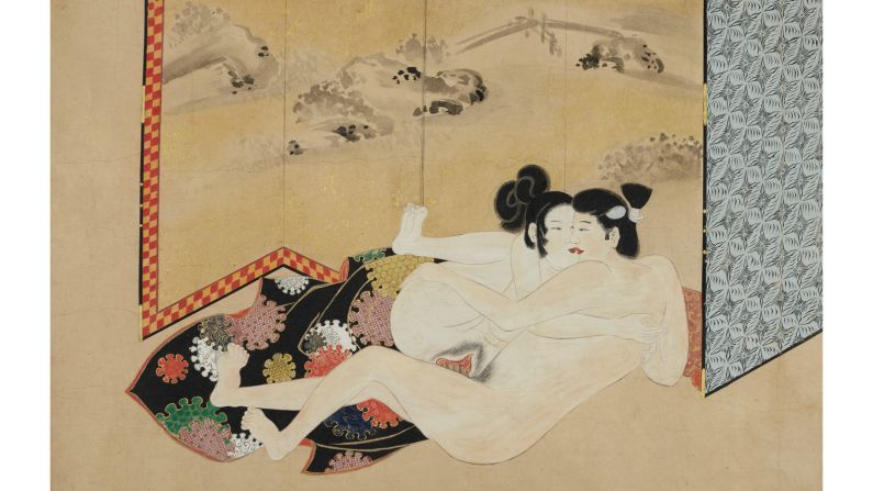 Japanese shunga scroll (Edo Period, late 17th-century) 