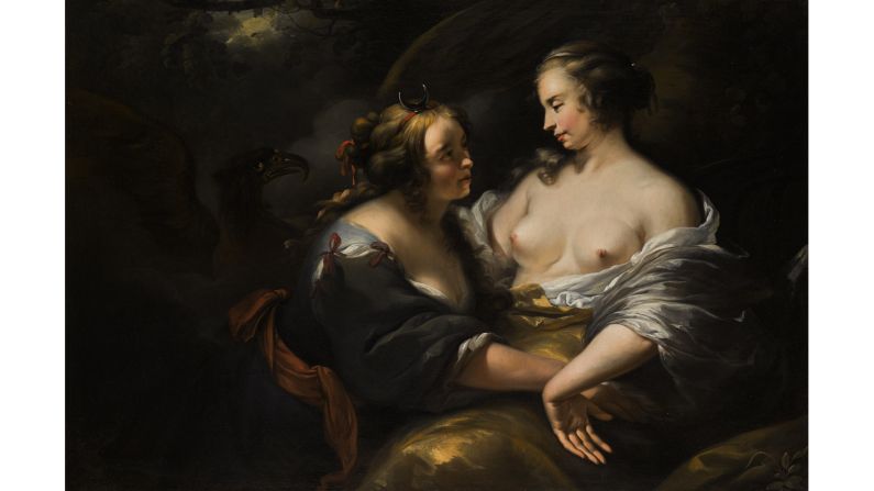 "Jupiter Disguised as Diana Seducing the Nymph Callisto" (1727) by Nicolaes Pietersz Berchem and studio 