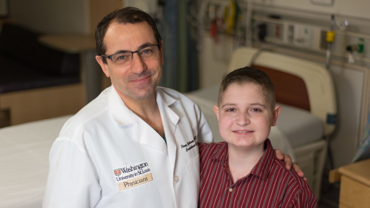 Dr. Pirooz Eghtesady, cardiothoracic surgeon-in-chief at St. Louis Children's Hospital and his patient Spencer Kolman,15, in 2017. "Spencer did remarkably well," said Eghtesady of his young patient who underwent a heart-lung transplant last year. Look through the gallery to see his journey.
