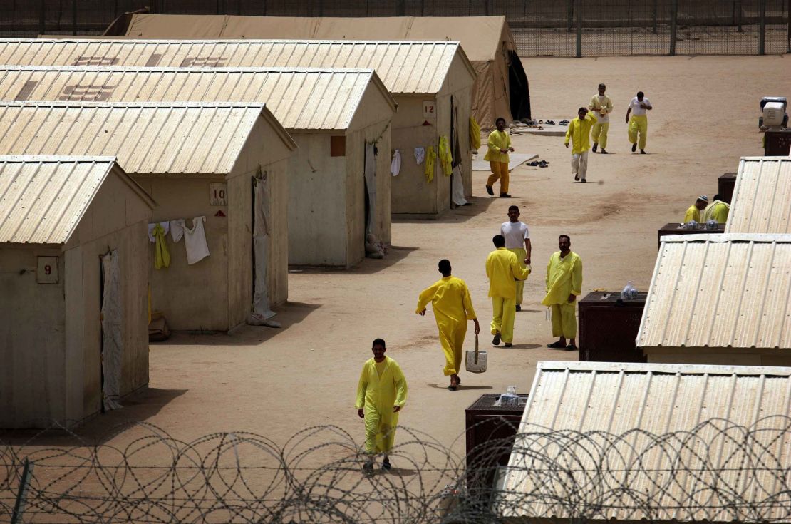During his seven-year incarceration in Iraq, Atar was held at several detention centers including Camp Bucca, pictured here on May 20, 2008. 