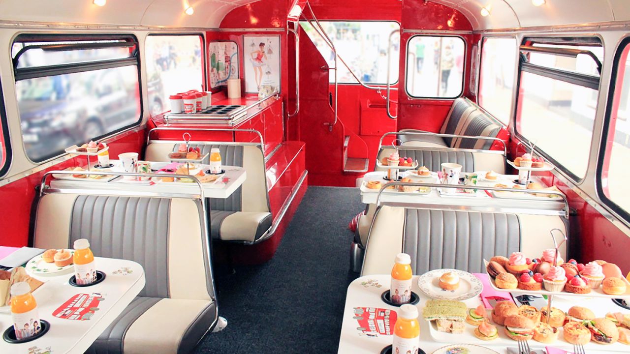 <strong>B Afternoon Tea Bus Tour, BB Bakery: </strong>No other afternoon tea experience is more tourist-friendly. Diners tour some of the most famous landmarks of London while enjoying an afternoon tea on a 1960s double-decker bus.