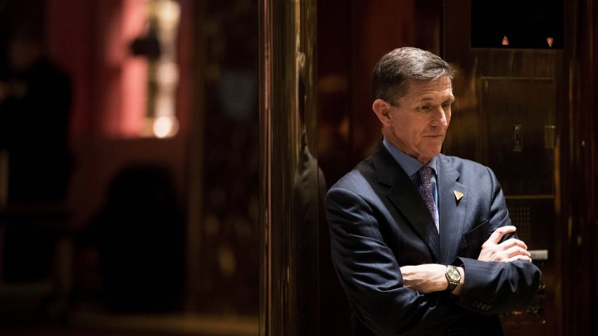 NEW YORK, NY - DECEMBER 12: Retired Lt. Gen. Michael Flynn, President-elect Donald Trump's choice for National Security Advisor, waits for an elevator in the lobby at Trump Tower, December 12, 2016 in New York City. President-elect Donald Trump and his transition team are in the process of filling cabinet and other high level positions for the new administration. (Photo by Drew Angerer/Getty Images)