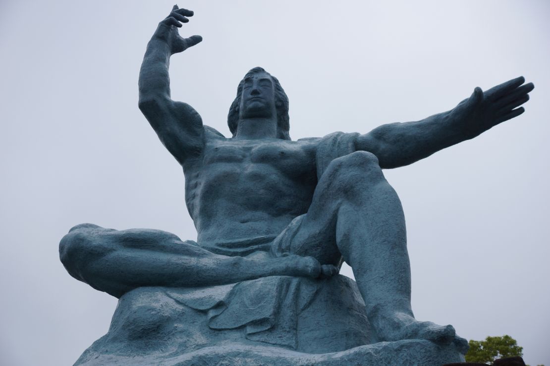 The Nagasaki Peace Statue has been a symbol of the city since 1955.