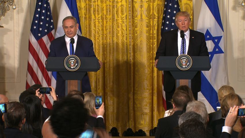 trump netanyahu joint news conference 2