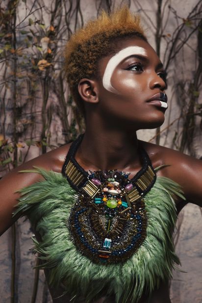 Born in London, Quansah moved to Nigeria with her parents at the age of three. She grew up with her grandmother, a designer who made jewelry for African royalty. 