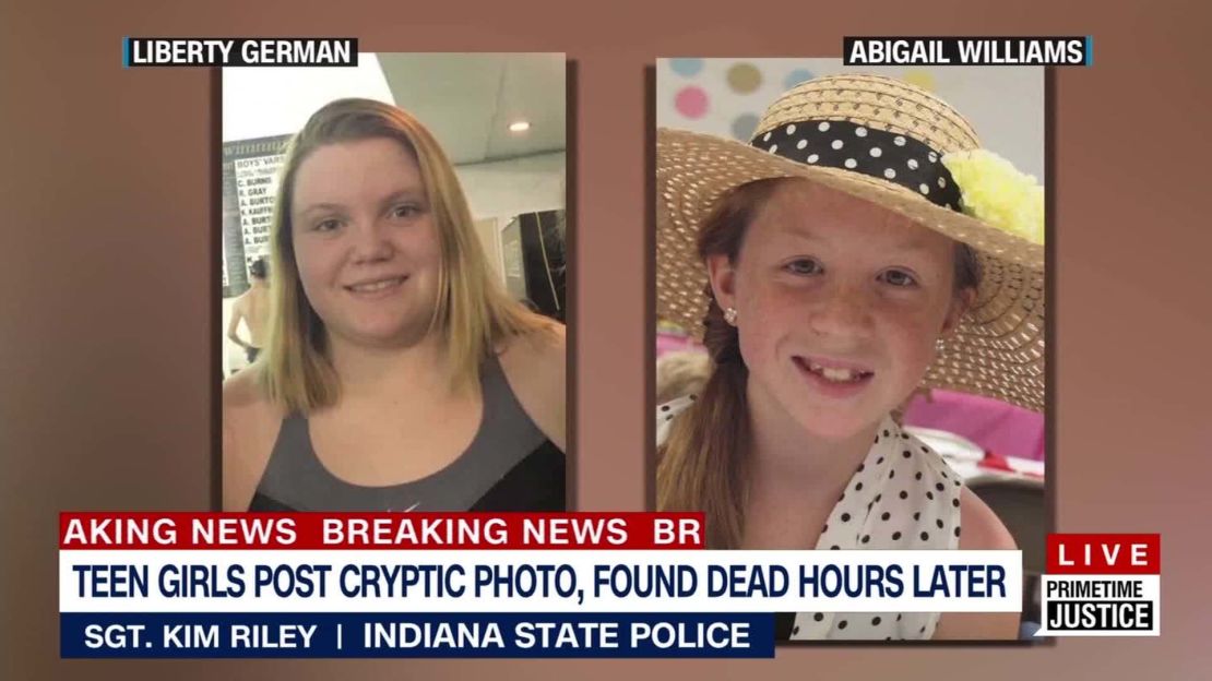 Liberty "Libby" German, left, and Abigail "Abby" Williams.