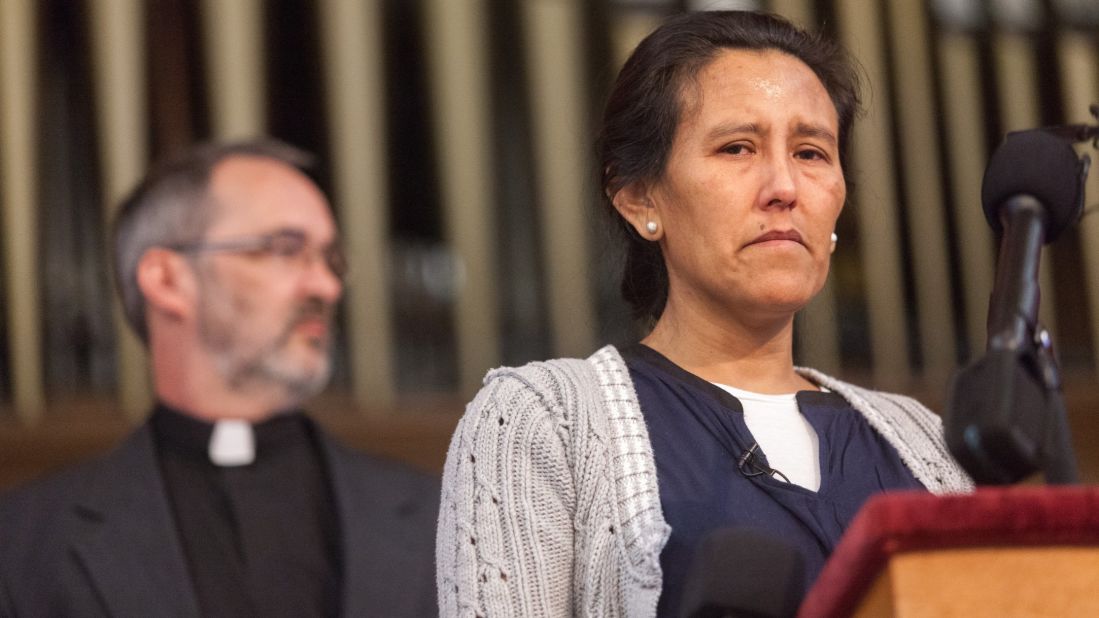 "My fight will continue, it will not end today," Vizguerra says during a news conference Wednesday at the First Unitarian church.