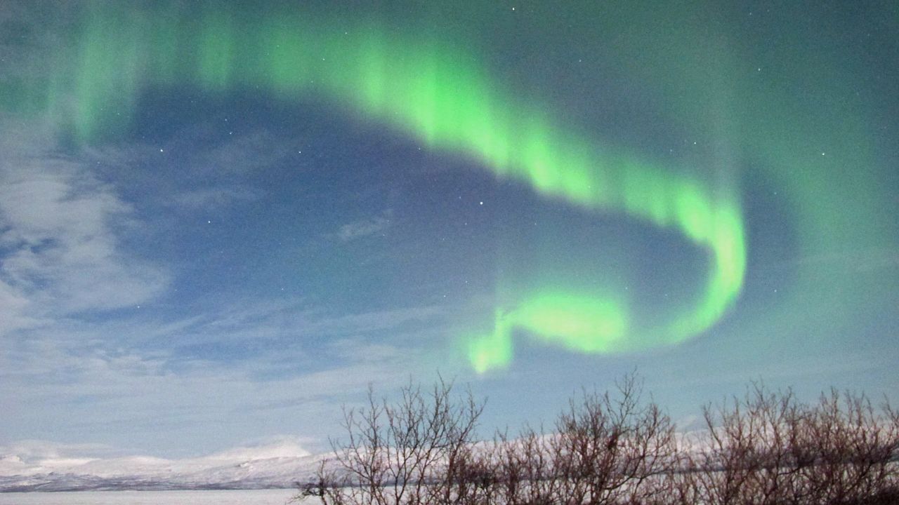 Watch the natural phenonemon of the Northern Lights in Lapland.