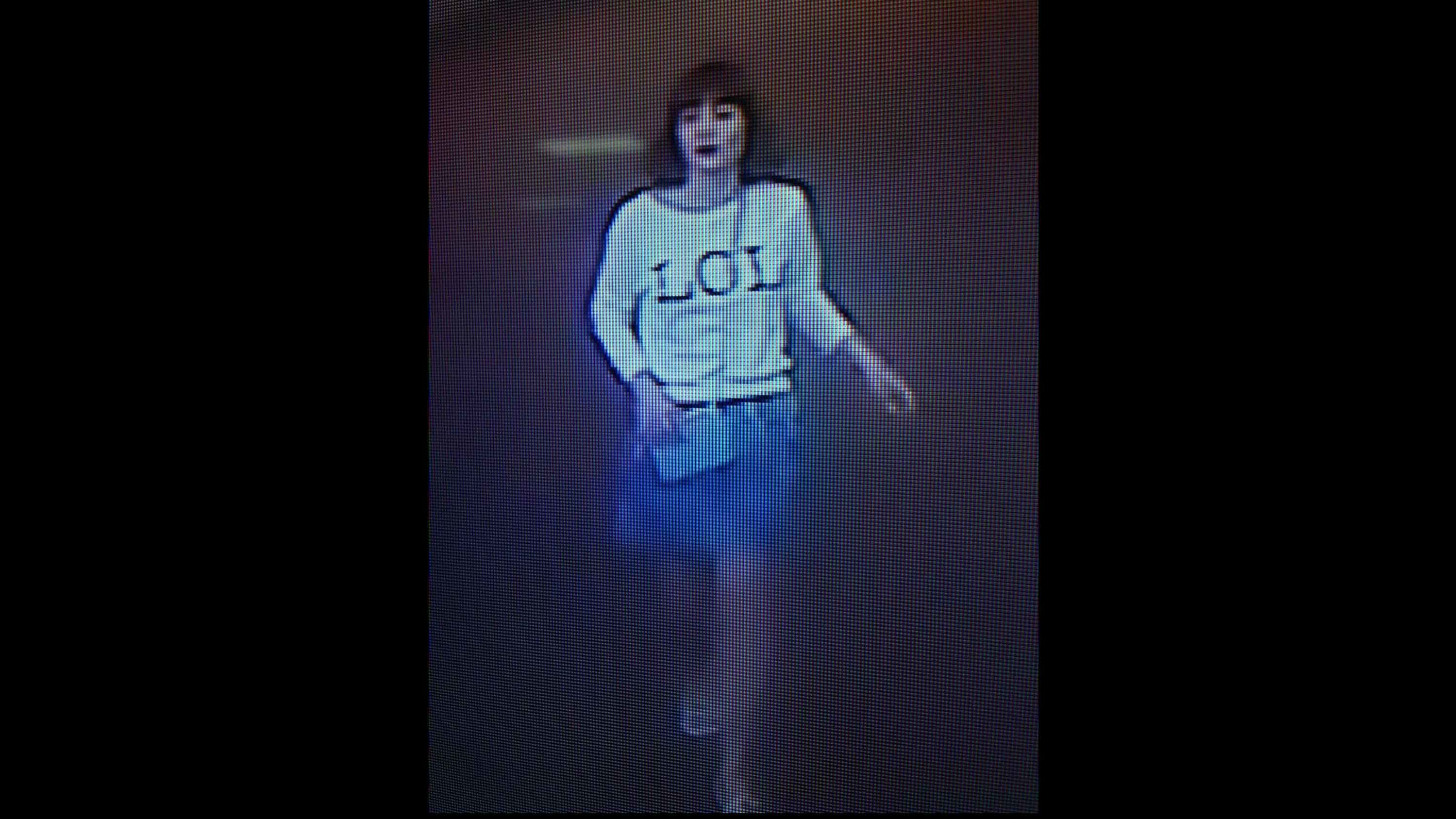 Surveillance footage shows woman with "LOL" shirt 
