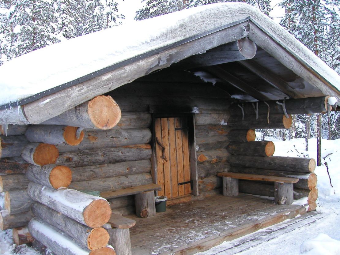 A traditional Finnish sauna.