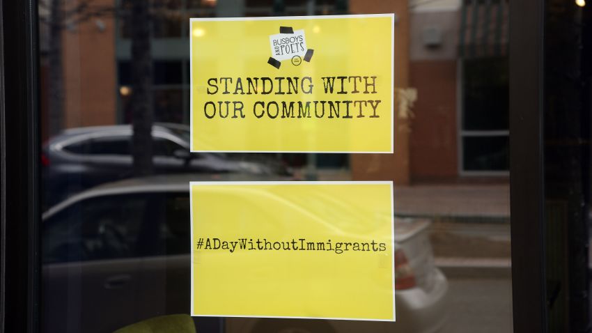 Several restaurants nationwide are closing in solidarity with "A Day Without Immigrants" like BusBoys and Poets on February 16, 2017 in Washington, DC. Immigrants across the country are going on strike and protesting today, February 16, as part of a "Day Without Immigrants." Photo by Olivier Douliery/Abaca(Sipa via AP Images)