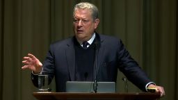 Former Vice President Al Gore, the founder and chairman of The Climate Reality Project, opens the Climate & Health Meeting at The Carter Center in Atlanta on Thursday, Feb. 16, 2017. 