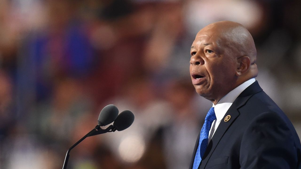 US Representative Elijah Cummings speaks during Day 1 of the Democratic National Convention at the Wells Fargo Center in Philadelphia, Pennsylvania, July 25, 2016. / AFP PHOTO / Robyn BECKROBYN BECK/AFP/Getty Images