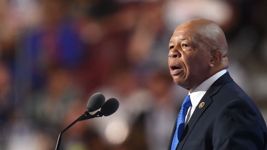 US Representative Elijah Cummings speaks during Day 1 of the Democratic National Convention at the Wells Fargo Center in Philadelphia, Pennsylvania, July 25, 2016. / AFP PHOTO / Robyn BECKROBYN BECK/AFP/Getty Images
