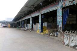 A poultry market halted trading to reduce human contact with poultry on January 9 in Jiujiang, Jiangxi province. 