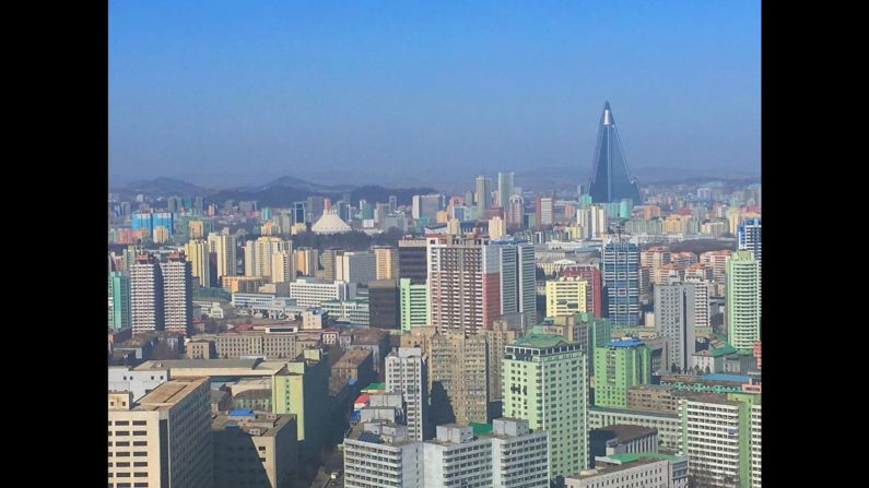 CNN's Will Ripley posted this photo of the Pyongyang skyline on February 17. "Note the 105-story pyramid skyscraper, the Ryugyong Hotel. Work began in 1987. Still unfinished," Ripley said <a href="index.php?page=&url=https%3A%2F%2Fwww.instagram.com%2Fp%2FBQmQp1Zg-kI%2F" target="_blank" target="_blank">in his Instagram post.</a>