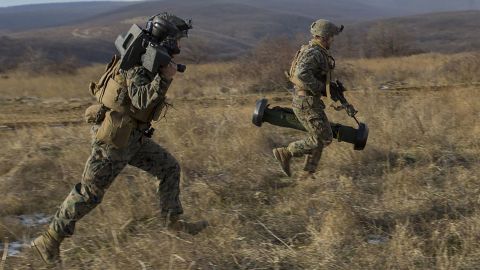 US Marines and Bulgarian forces take part in joint training in December in the Novo Selo area of Bulgaria.