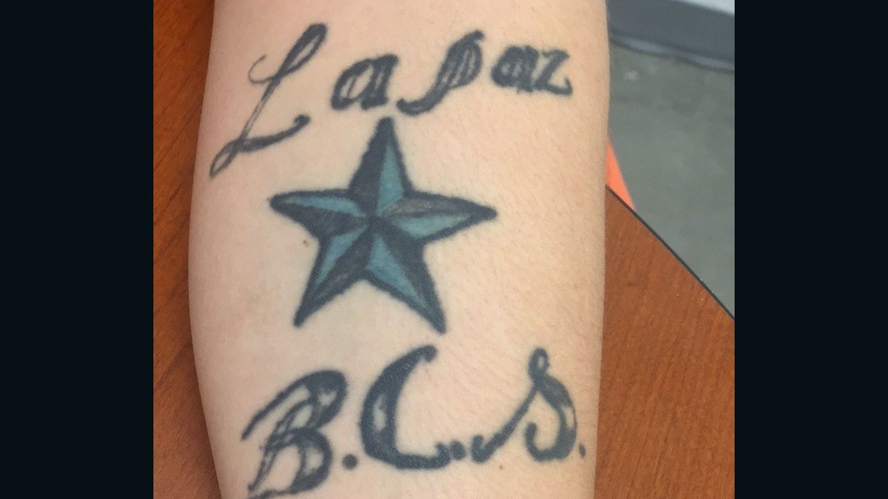 A handout photo from the attorneys of Daniel Ramirez shows a tattoo on Ramirez's arm. His attorneys contend an ICE agent interrogating him incorrectly asserted that it was a gang tattoo.