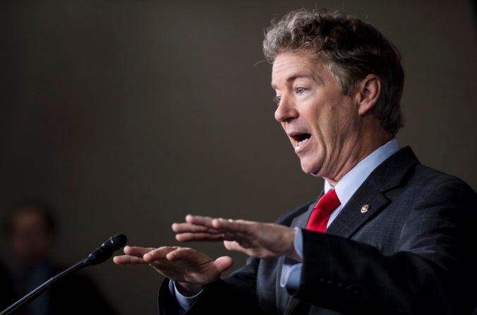 US Sen. Rand Paul speaks at a news conference about an Obamacare replacement bill on Wednesday, February 15. The conservative House Freedom Caucus officially endorsed the bill, which was introduced by Paul and US Rep. Mark Sanford. <a href="index.php?page=&url=http%3A%2F%2Fwww.cnn.com%2F2017%2F02%2F14%2Fpolitics%2Frand-paul-mark-sanford-obamacare%2Findex.html" target="_blank">First on CNN: Details about the bill</a>