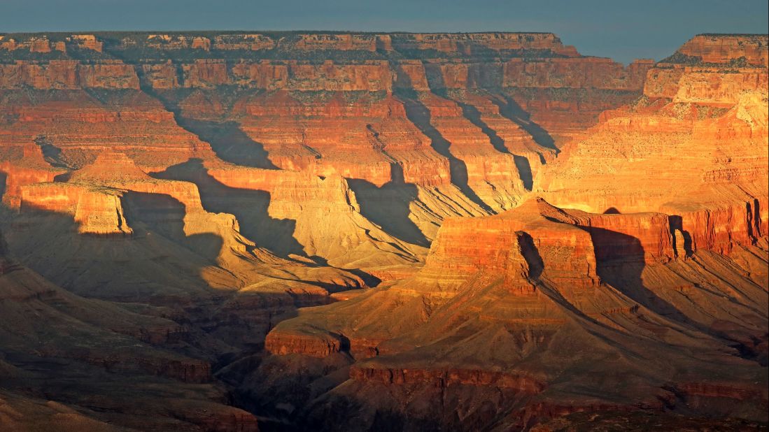 <strong>2. Grand Canyon National Park, Arizona:</strong> The Grand Canyon is 277 river miles long, up to 18 miles wide in parts, and a mile deep. Mather Point along the park's South Rim is a spectacular place from which to view the sunset.