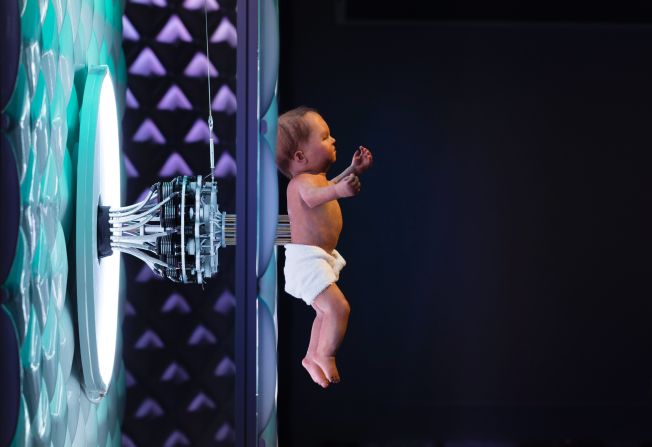 This animatronic baby was built for the film industry. 