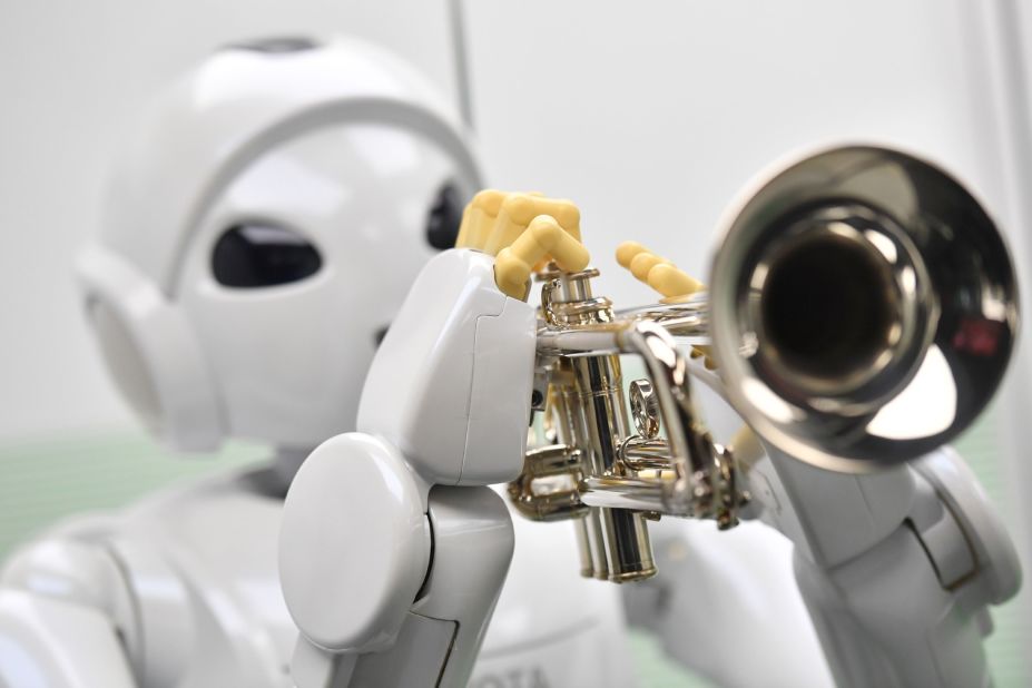 Harry, a robot designed by Toyota in 2005, can play the trumpet. 