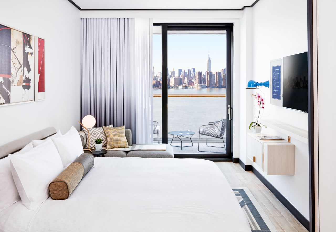 <strong>The William Vale: </strong>This 22-story, 183-room Williamsburg hotel offers sweeping views of Manhattan and Brooklyn. 