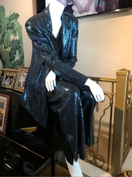 Outfits worn by actress Rue McClanahan are displayed at the Rue de la Rue Café in New York City.