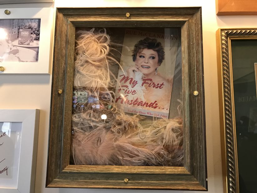 Artifacts from the career of actress Rue McClanahan adorn the walls of the Rue La Rue Café. 