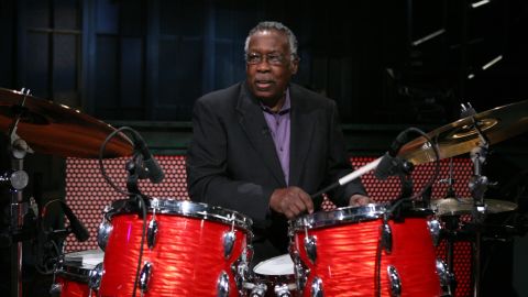 Clyde Stubblefield, seen here on "Late Night with Jimmy Fallon," died February 18 at age 73. He was the drummer for James Brown in the 1960s and '70s. He laid down the groove on such Brown hits as "Cold Sweat," "Sex Machine" and "Say it Loud, I'm Black and I'm Proud." The drum break in the song "Funky Drummer" has been sampled and used in over 1,000 songs.