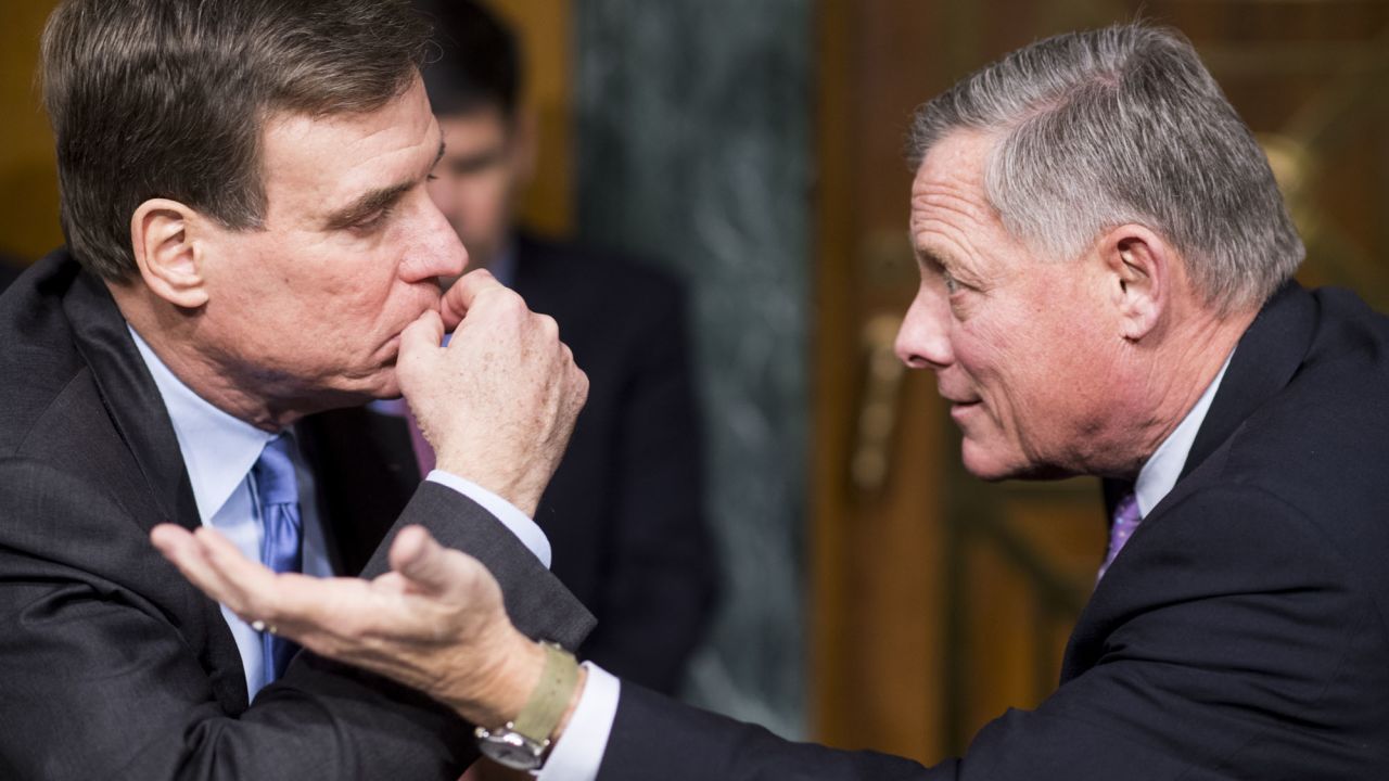 Sens. Mark Warner, left and Richard Bur sent letters asking for materials to be kept, a Senate aide said.
