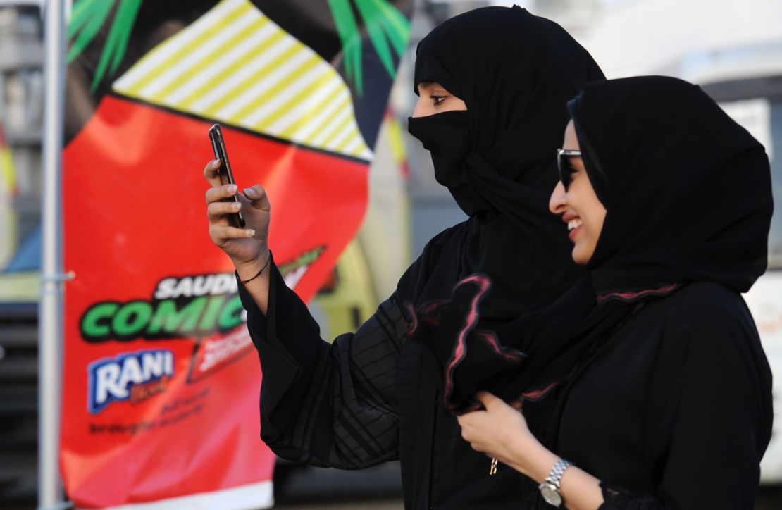 A Saudi woman films visits the first ever Comic-Con event in the coastal city of Jeddah.
