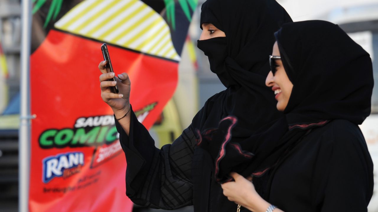 A Saudi woman films visits the first ever Comic-Con event in the coastal city of Jeddah.