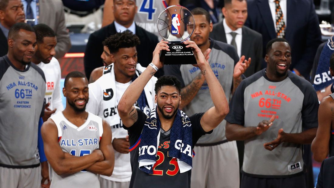 When it was all said and done, both teams had scored more total points than any previous All-Star Game: 374. Davis' unprecedented scoring and outstanding rebounding helped him take home the game's MVP trophy. 