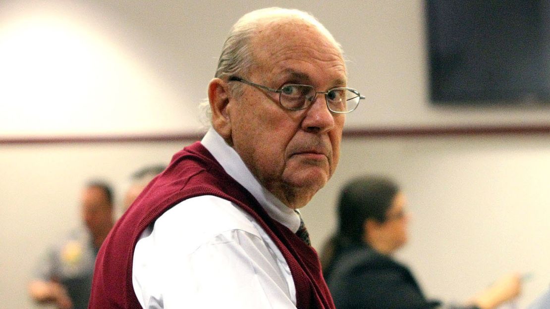 Curtis Reeves, shown in court in 2014, is accused of killing Chad Oulson in a movie theater.
  