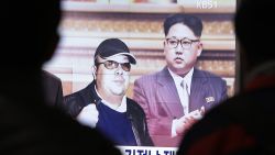 A TV screen shows pictures of North Korean leader Kim Jong Un and his older brother Kim Jong Nam, left, at the Seoul Railway Station in Seoul, South Korea, Tuesday, Feb. 14, 2017. Malaysian officials say a North Korean man has died after suddenly becoming ill at Kuala Lumpur's airport. The district police chief said Tuesday Feb. 14, 2017 he could not confirm South Korean media reports that the man was Kim Jong Nam, the older brother of North Korean leader Kim Jong Un.﻿﻿  (AP Photo/Ahn Young-joon)