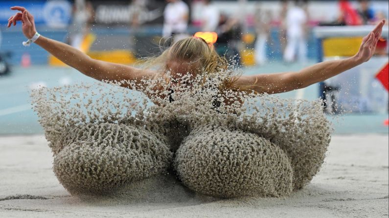 Long jumper Luisa Bodem competes at the German Indoor Championships on Sunday, February 19.