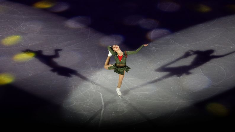 South Korean figure skater Choi Da-bin performs during the exhibition portion of the Four Continents event, which took place in Gangneung, South Korea, on Sunday, February 19.