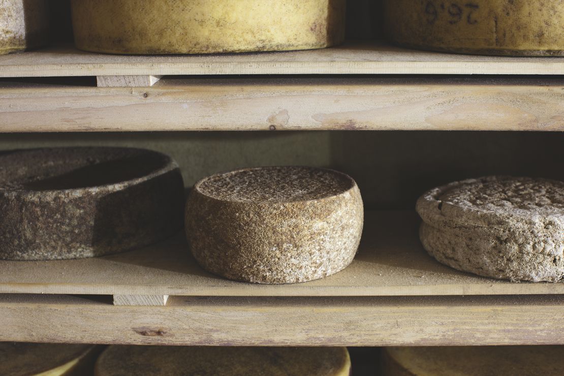 Ana Ro? and partner Valter Kramar age rounds of local Tolminc cheese for up to seven years.