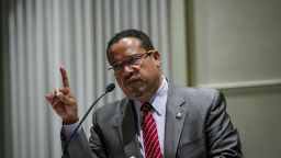 U.S. Rep. Keith Ellison (D-MN) holds a town hall meeting at the Church of the New Covenant-Baptist on December 22, 2016 in Detroit, Michigan.