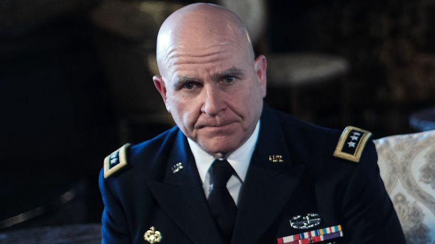 US Army Lieutenant General H.R. McMaster looks on as US President Donald Trump announces him as his national security adviser at his Mar-a-Lago resort in Palm Beach, Florida, on February 20, 2017.