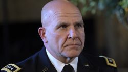 Army Lt. Gen. H.R. McMaster listens as President Donald Trump makes the announcement at Trump's Mar-a-Lago estate in Palm Beach, Fla., Monday, Feb. 20, 2017, that McMaster will be the new national security adviser. (AP Photo/Susan Walsh)