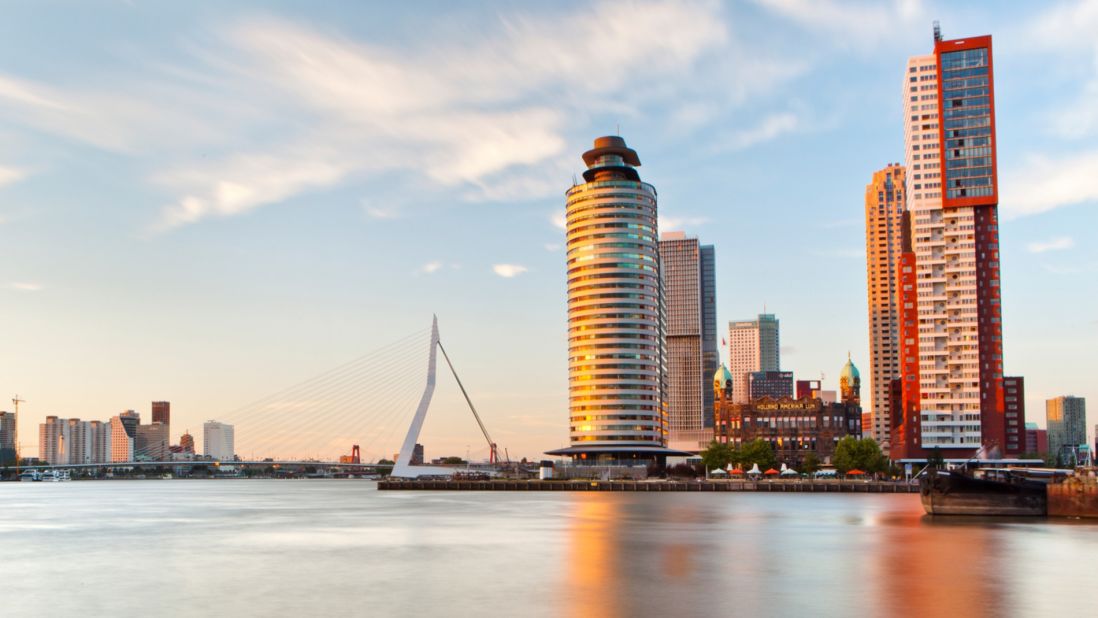 <strong>Innovative buildings: </strong>The World Port Center (the building on the left), designed by Foster + Partners, is one of the city's most celebrated skyscrapers.